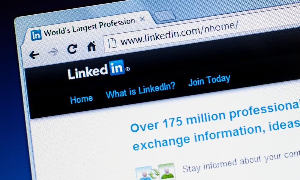 A screenshot of a web page with LinkedIn data.